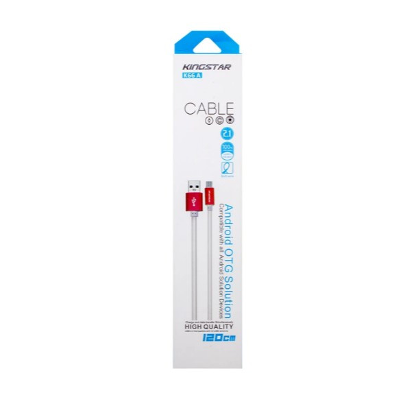 کابل شارژ MICRO KINGSTAR مدل K66 120CM