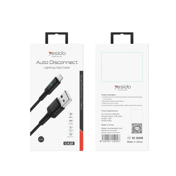 کابل شارژ YESIDO LIGHTNING مدل CA28