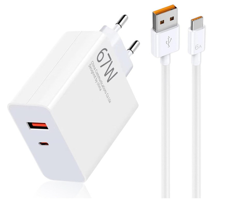 کابل شارژ و کلگی 67W XIAOMI