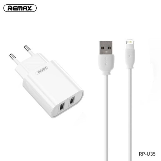 کابل شارژ و کلگی REMAX مدل RP-U35 LIGHTNING
