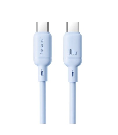كابل شارژر BASEUS مدل E0426802 1M USB-A TO USB-C آبي