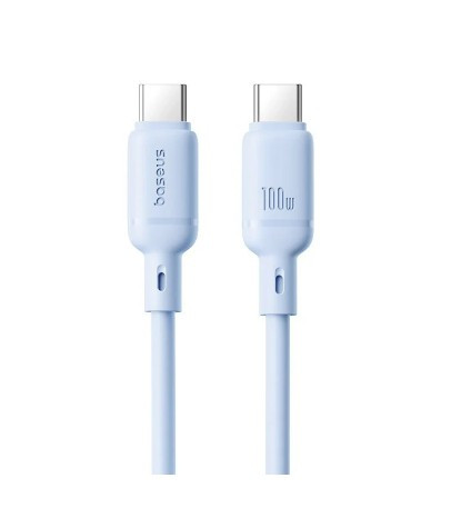 كابل شارژر BASEUS مدل E0426802 1M USB-A TO USB-C آبي