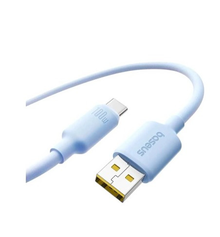 كابل شارژر BASEUS مدل E0426802 1M USB-A TO USB-C آبي